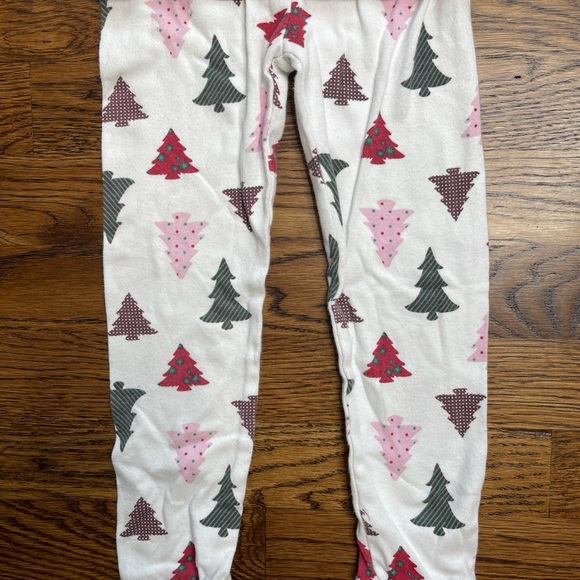 Jingles & Joy Girls Festive Christmas Tree Print Holiday Long Sleeve Pajamas 4 - Picture 5 of 13